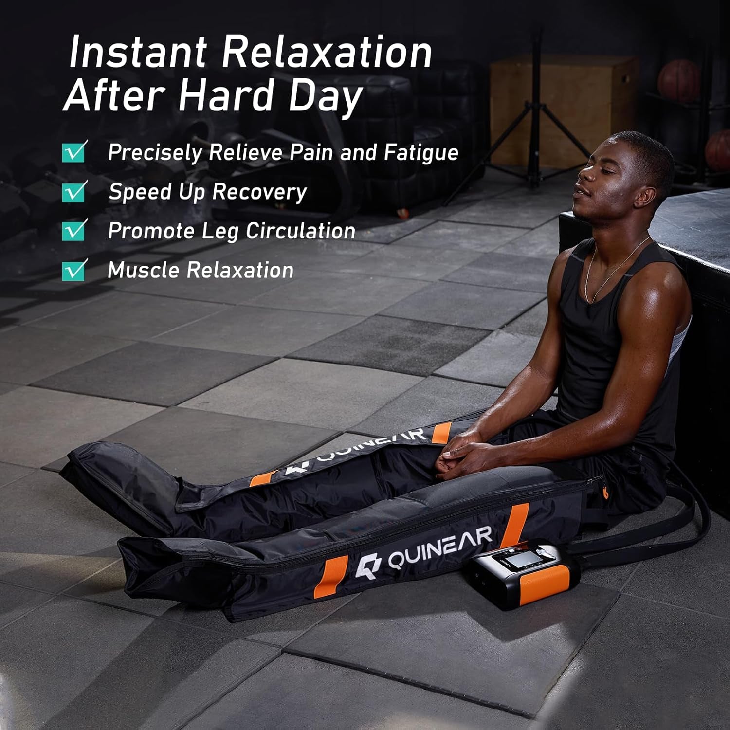Professional Leg Recovery System, Cordless Air Compression Boots with Sequential Compression, Leg and Foot Massager, Fast Recovery Therapy for Athletes, FSA-HSA Eligible (Medium)