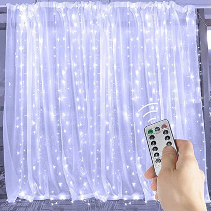 LED Curtain Garland On The Window USB String Lights Remote Control Christmas Decorations For Home Room - Casa De Renova 