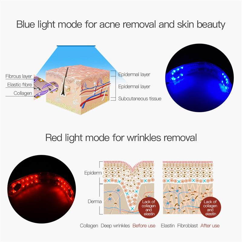 Infrared LED Light Photon Therapy V-Shape Slimming Face Massager - Casa De Renova 