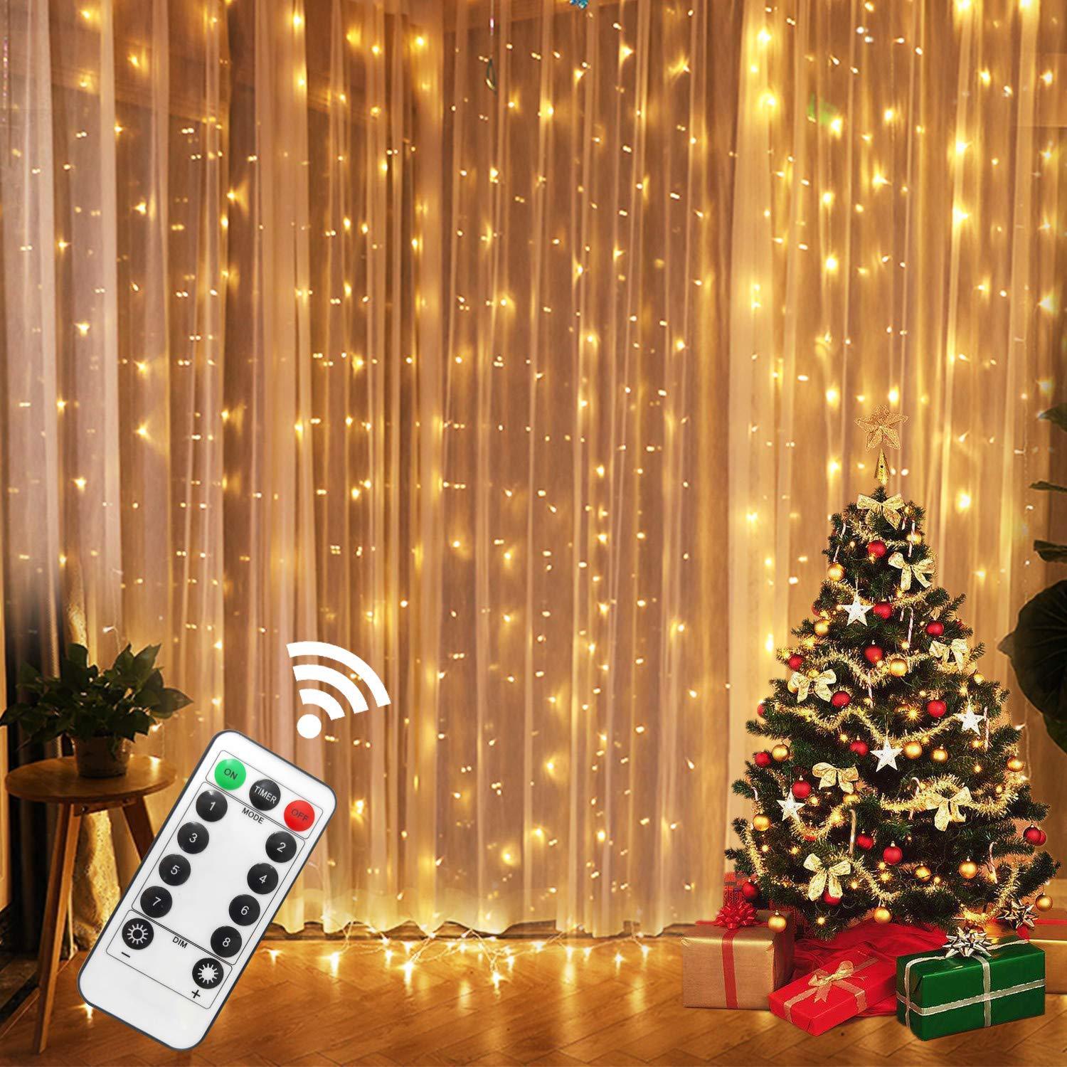 LED Curtain Garland On The Window USB String Lights Remote Control Christmas Decorations For Home Room - Casa De Renova 