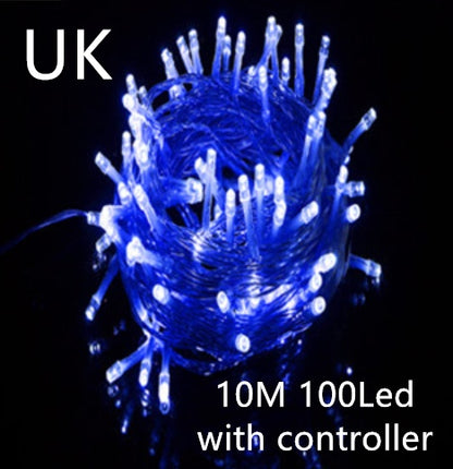 LED Curtain Garland On The Window USB String Lights Remote Control Christmas Decorations For Home Room - Casa De Renova 