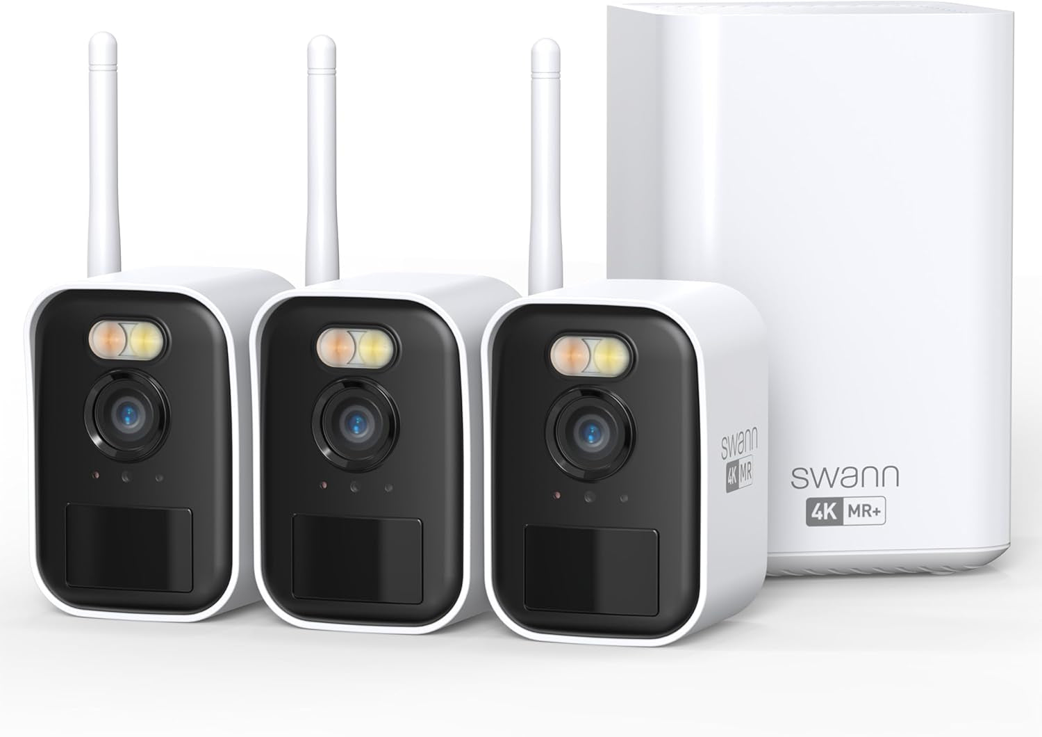 Maxranger MINI 4K Wireless Security Camera System, Long-Range Wi-Fi up to 1000Ft, Home/Outdoor, 8CH 3-Cam NVR Kit, 24/7 Recording, Color Night Vision, True Detection, No Monthly Fee, MRMINISD3