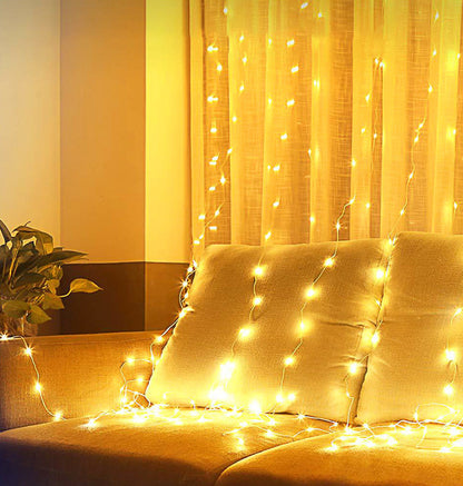 LED Curtain Garland On The Window USB String Lights Remote Control Christmas Decorations For Home Room - Casa De Renova 