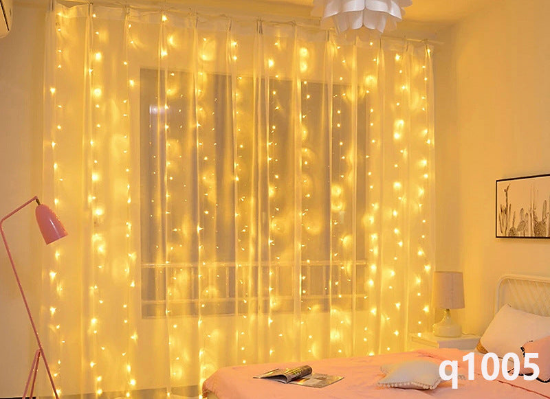 LED Curtain Garland On The Window USB String Lights Remote Control Christmas Decorations For Home Room - Casa De Renova 