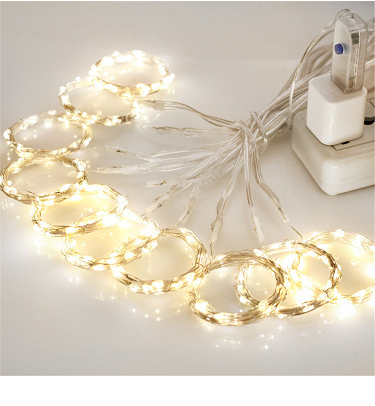 LED Curtain Garland On The Window USB String Lights Remote Control Christmas Decorations For Home Room - Casa De Renova 