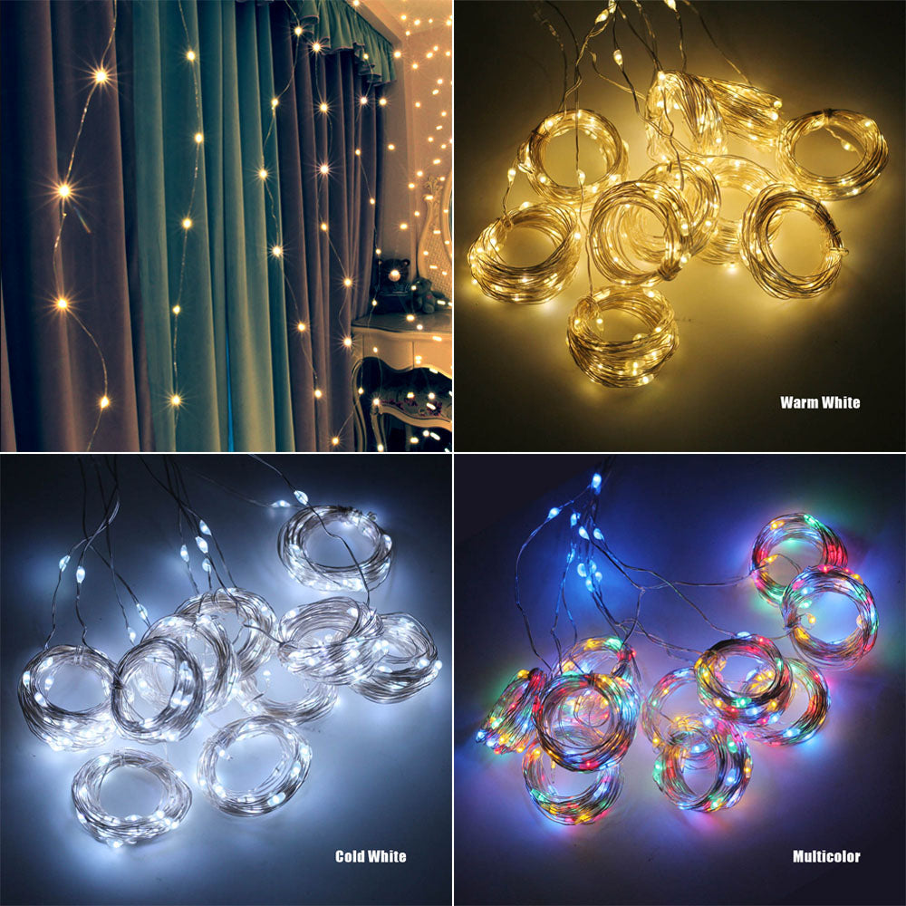 LED Curtain Garland On The Window USB String Lights Remote Control Christmas Decorations For Home Room - Casa De Renova 
