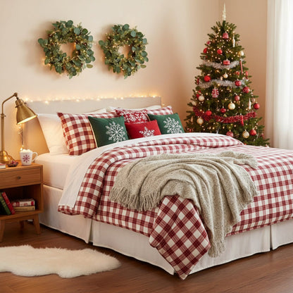 2PCS Set Christmas Wreath Eucalyptus Candle Rings 14.2in Green Artificial Plants Home Door Decor Holiday Wall Pendant FBA Shipment