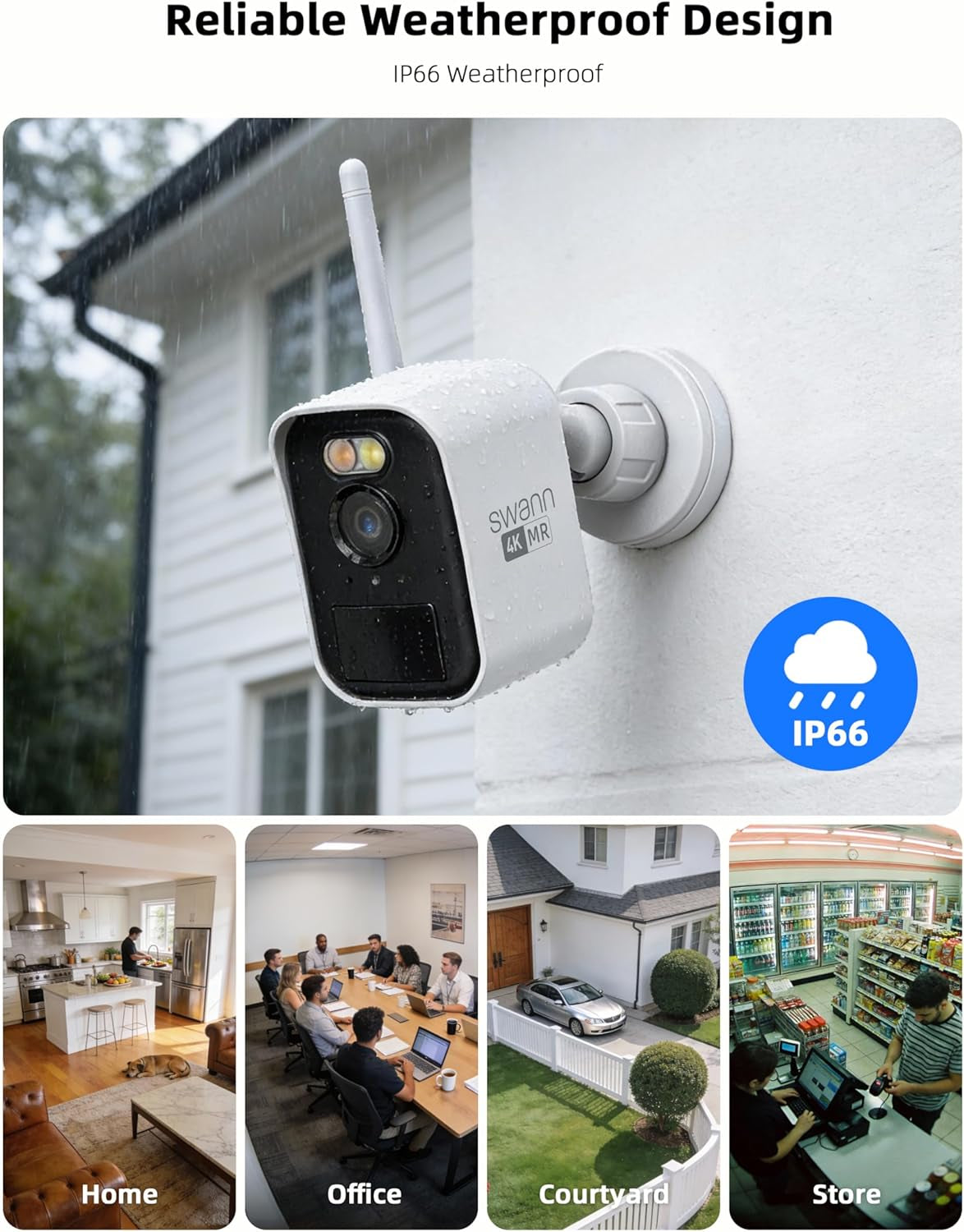 Maxranger MINI 4K Wireless Security Camera System, Long-Range Wi-Fi up to 1000Ft, Home/Outdoor, 8CH 3-Cam NVR Kit, 24/7 Recording, Color Night Vision, True Detection, No Monthly Fee, MRMINISD3