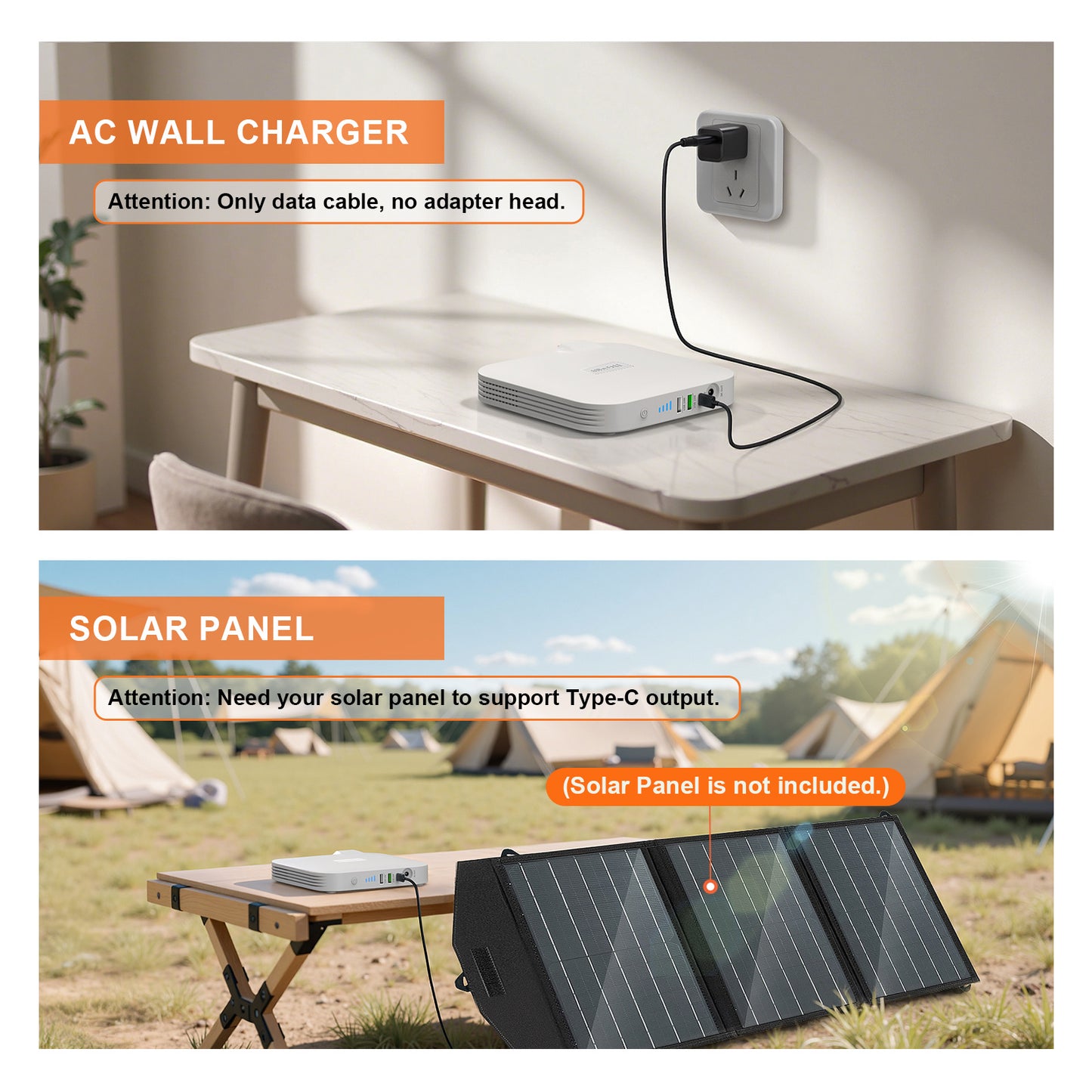 Portable Power Station,100W 88.8Wh 24000mAh Powerbank Portable Emergency Backup Power Supply ,No Solar Panel - Casa De Renova 5